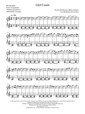 Girl Crush by MUSICHELP - Sheet Music