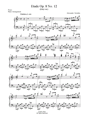 12 Etudes, Op. 8: XII. Etude [easy]