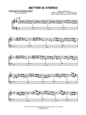 Better in Stereo [Slow Easy Piano Tutorial]