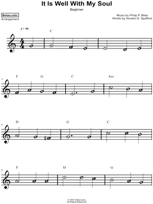 It Is Well with My Soul [beginner] by Betacustic - Sheet Music