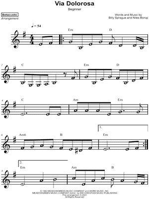Via Dolorosa by Betacustic - Sheet Music