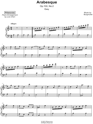 Arabesque, Op. 100, No. 2 [easy]