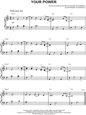 Your Power by Billie Eilish - Sheet Music