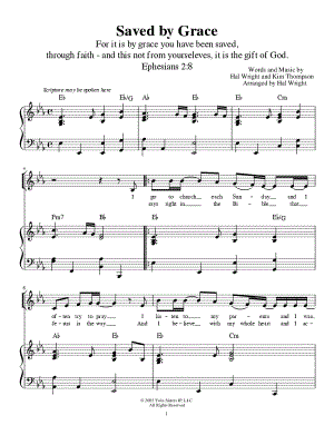 Saved by Grace by Twin Sisters Digital Media - Sheet Music