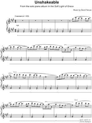 Unshakable by David Nevue - Sheet Music