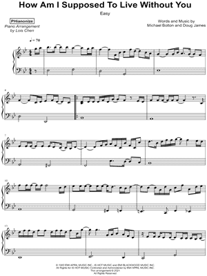 How Am I Supposed to Live Without You [easy]