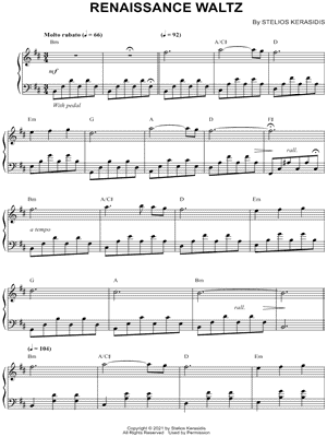 Renaissance Waltz by Stelios Kerasidis - Sheet Music