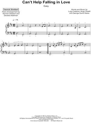 Can't Help Falling in Love [easy] by Yannick Streibert - Sheet Music