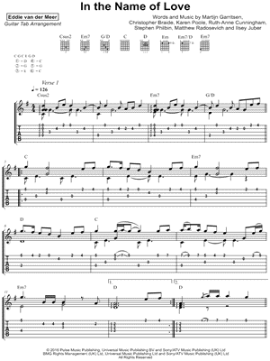 In the Name of Love by Eddie van der Meer - Sheet Music