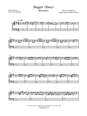 Beggin' [Slow Easy Piano Tutorial]