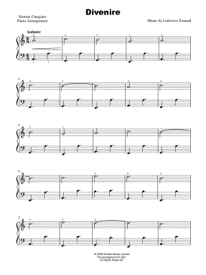 Divenire by Simone Cangiano - Sheet Music