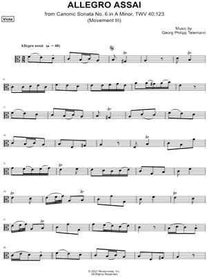 Canonic Sonata No. 6, TWV 40: 123: III. Allegro Assai