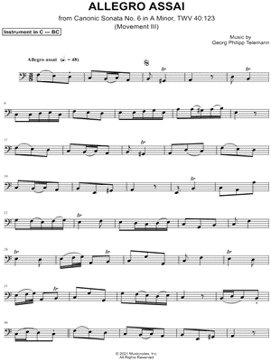 Canonic Sonata No. 6, TWV 40: 123: III. Allegro Assai