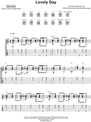 Lovely Day by Alex Bett - Sheet Music