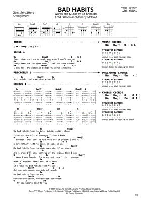 Bad Habits [no capo]