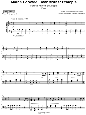 March Forward, Dear Mother Ethiopia [easy] by Jazzy Fabbry - Sheet Music