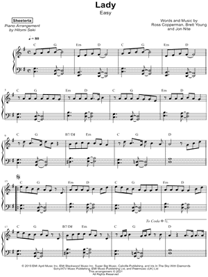 Lady [easy] by Sheeteria - Sheet Music