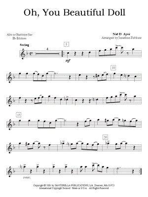 Oh, You Beautiful Doll - Alto Saxophone & Piano