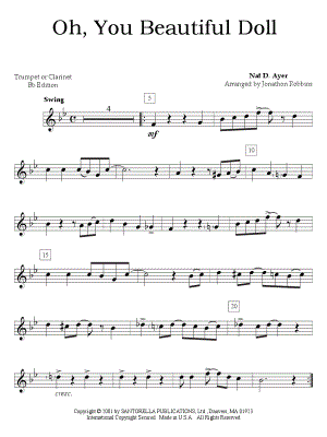 Oh, You Beautiful Doll - Clarinet & Piano