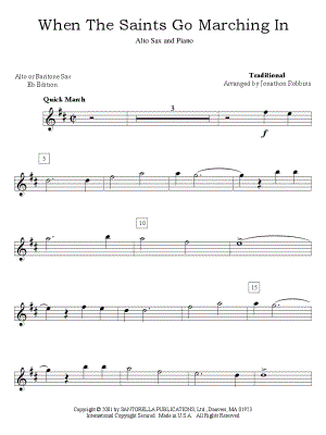 When the Saints Go Marching In - Alto Saxophone & Piano