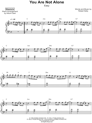 You Are Not Alone [easy] by Sheeteria - Sheet Music