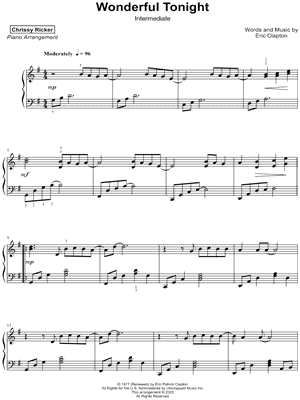 Wonderful Tonight [intermediate] by Chrissy Ricker - Sheet Music