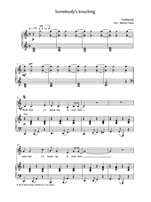 Somebody's Knocking at Your Door [low voice] by Bernd Frank - Sheet Music