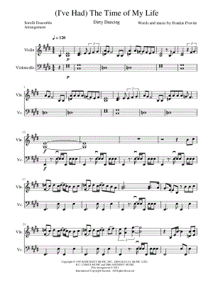 (I've Had) The Time of My Life - Violin & Cello by Sorelli Ensemble - Sheet Music
