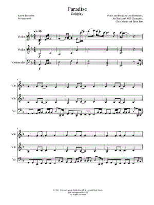 Paradise by Sorelli Ensemble - Sheet Music