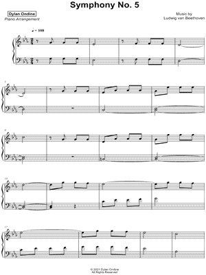 Symphony No. 5 [main theme] by Dylan Ondine - Sheet Music