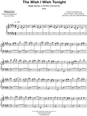 The Wish I Wish Tonight [easy] by PHianonize - Sheet Music