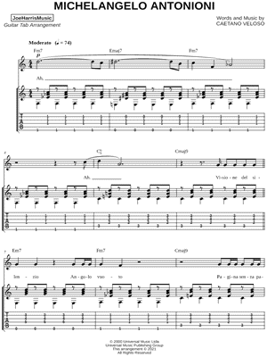 Michelangelo Antonioni by Joe Harris - Sheet Music