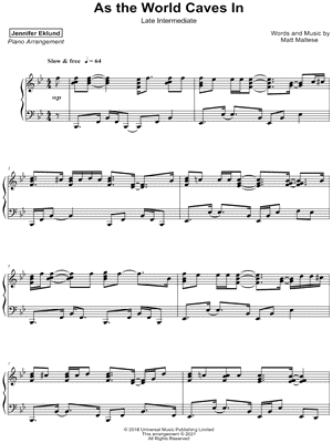 As the World Caves In [late intermediate]