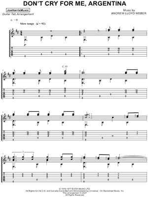 Don't Cry for Me Argentina