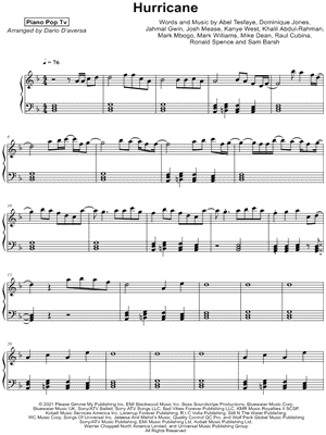 Hurricane by Dario D'aversa - Sheet Music