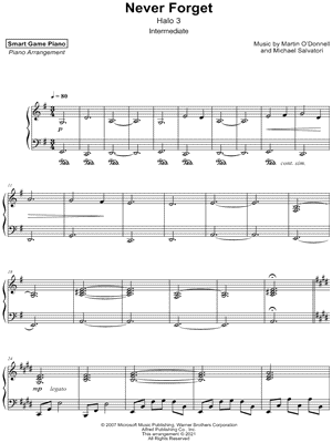 Never Forget [intermediate] by Materia Editions - Sheet Music