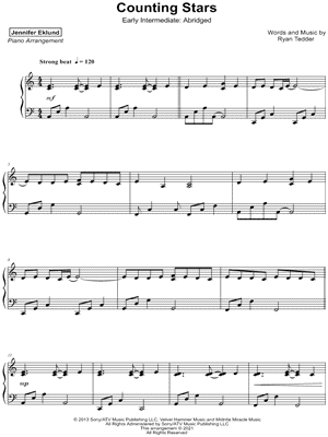 Counting Stars [early intermediate - abridged] by Jennifer Eklund - Sheet Music