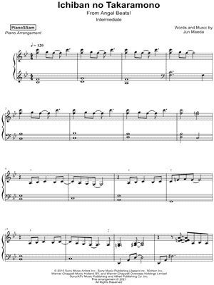 Ichiban no Takaramono by PianoSSam - Sheet Music