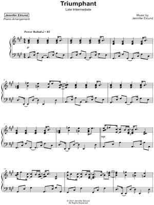 Triumphant [late intermediate] by Jennifer Eklund - Sheet Music