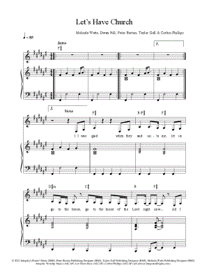 Let's Have Church by Thrive Worship - Sheet Music