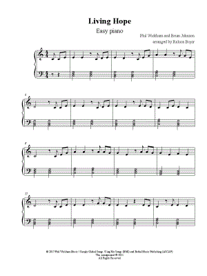 Living Hope [easy] by Raluca Bojor - Sheet Music