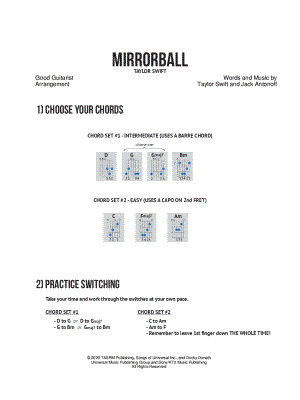 mirrorball [easy] by Good Guitarist - Sheet Music
