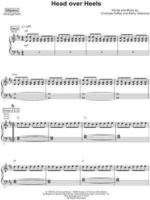 Head Over Heels by HDpiano - Sheet Music