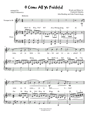 O Come, All Ye Faithful - Trumpet & Piano