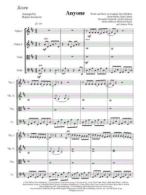 Anyone by Bojana Jovanovic - Sheet Music