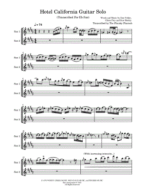 Hotel California [solo] - Alto Saxophone Duet