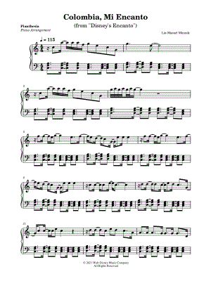 Colombia, Mi Encanto by Pianthesia - Sheet Music