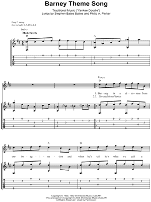 Barney Theme Song from Barney & Friends - Sheet Music