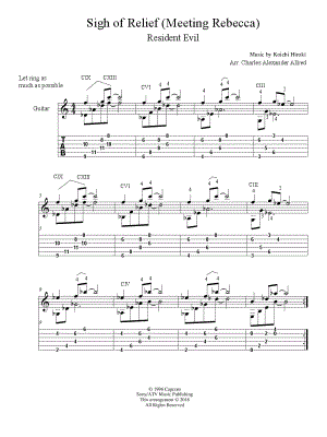 Sigh of Relief (Meeting Rebecca) by Charles Alexander Allred - Sheet Music