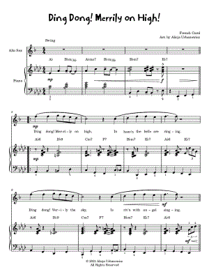 Ding! Dong! Merrily on High - Alto Saxophone & Piano
